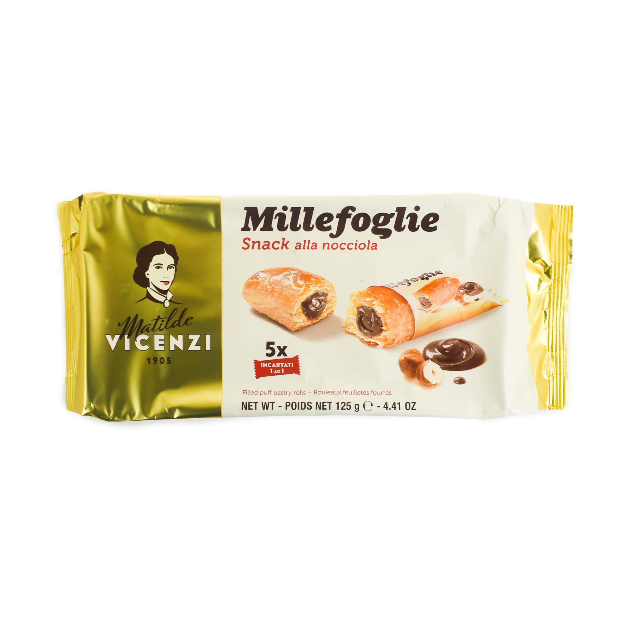 Vicenzi Puff Pastry with Hazelnut Cream, 125g