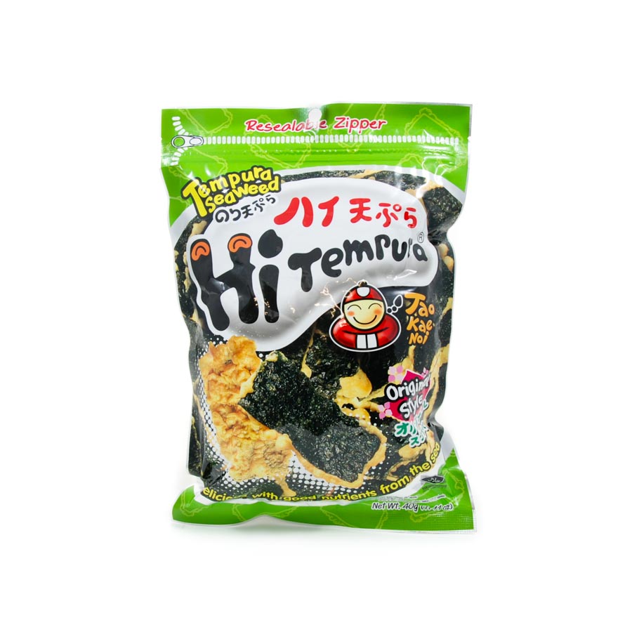 Tao Kae Noi Tempura Seaweed Original 40g Ingredients Seaweed Squid Ink Fish Southeast Asian Food