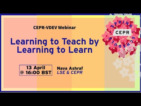 CEPR-VDEV - Learning to Teach by Learning to Learn