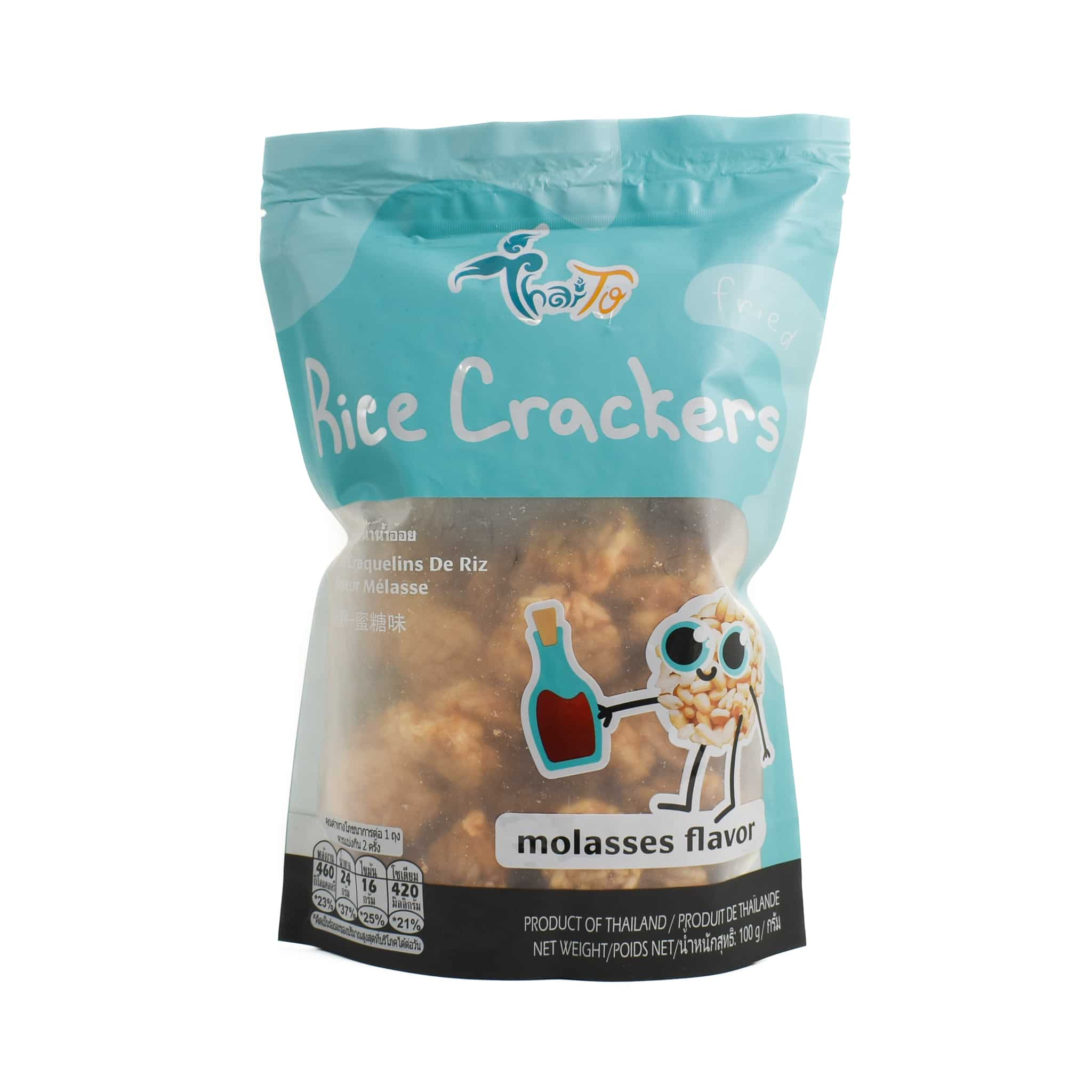 Molasses Rice Crackers, 100g