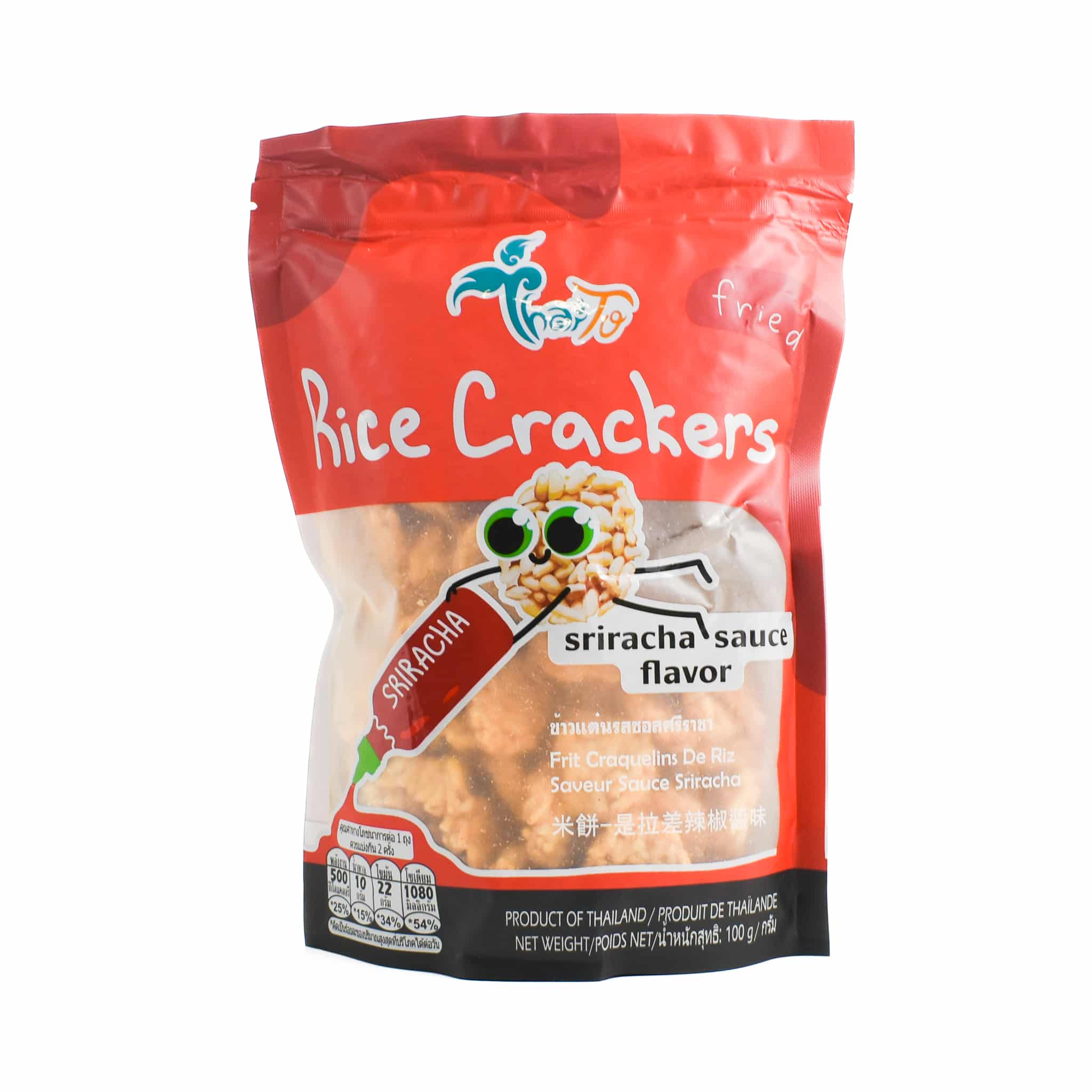 Sriracha Rice Crackers, 100g