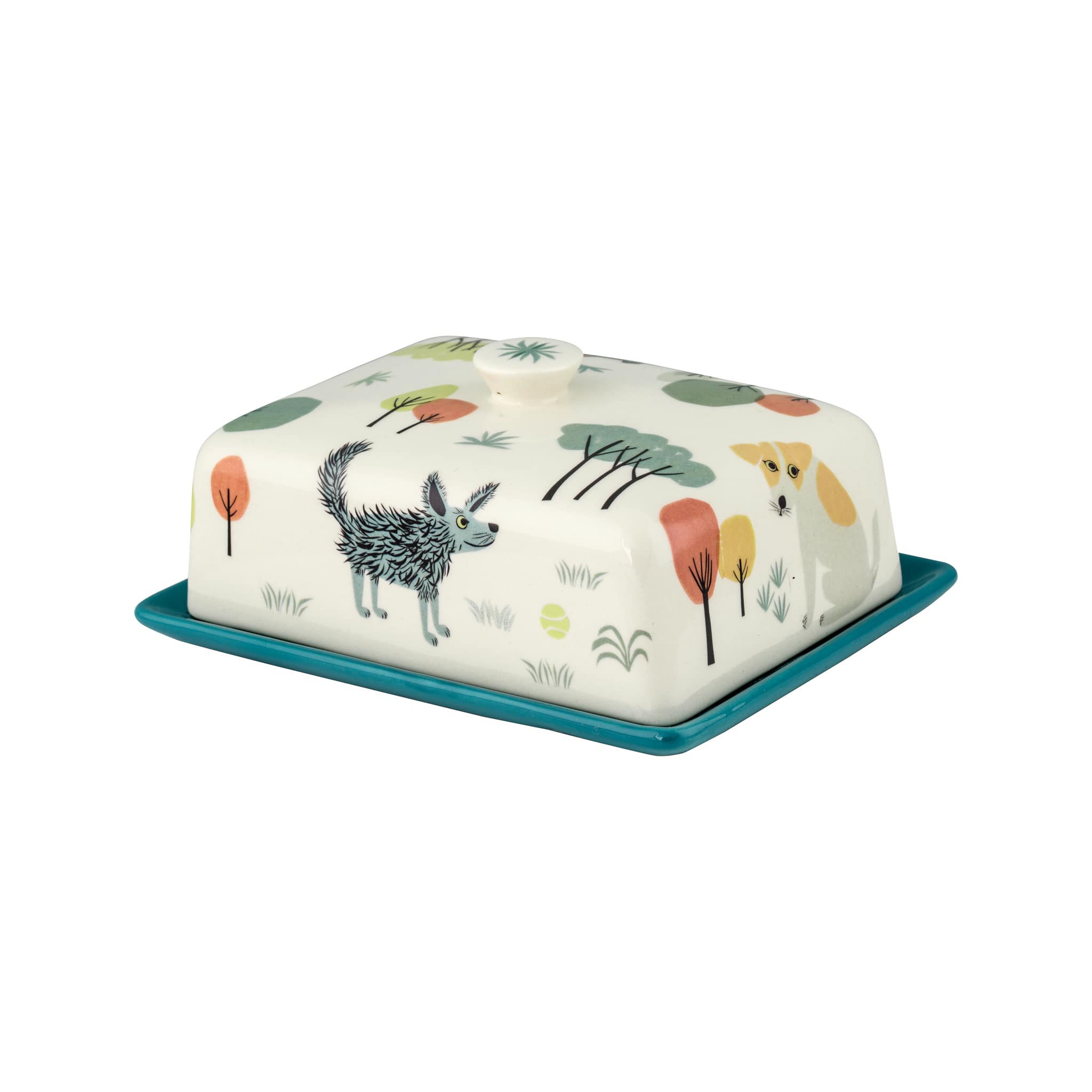 Hannah Turner Dog Butter Dish, 14.5x6.5cm